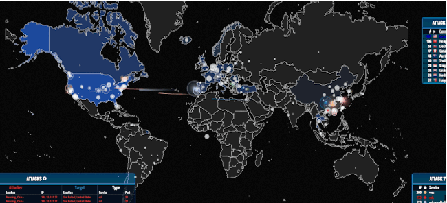 Карта кибератак в реальном времени показывает масштаб онлайн-преступности