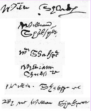 Известные подписи Шекспира. Фото: Bascon/wikipedia.org/public domain