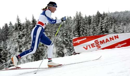 Фотообзор:  Куйтунен вышла в лидеры лыжного соревнования "Тур де ски"