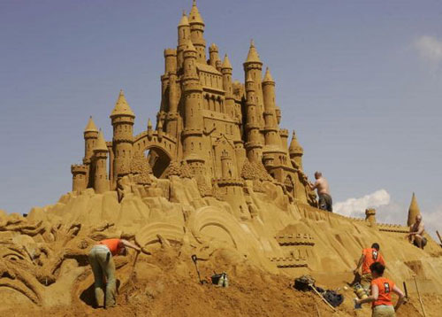 Фотообзор: Фестиваль песочных скульптур в Бельгии