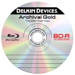 Blu-ray диск Delkin сохранит 25 Гб данных в течение 200 лет