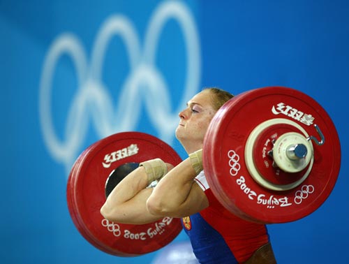 Оксана Сливенко - серебряный призер Олимпиады по тяжелой атлетике. Фото: Clive 
