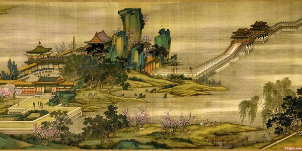 Древняя картина о древней китайской столице