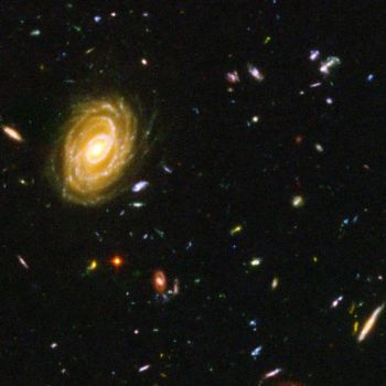 Этот снимок телескопа «Хаббл» показывает, как выглядели галактики вскоре после большого взрыва. Но было ли это действительно рождением Вселенной или же всего лишь стадией её развития? Фото: NASA/Getty Images