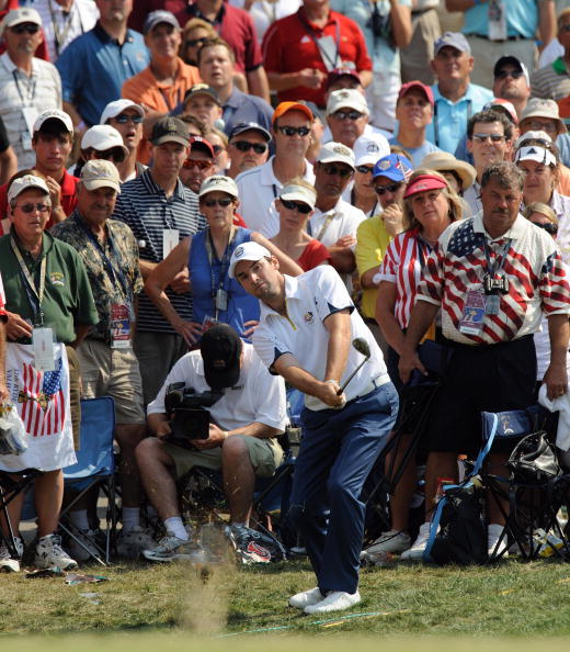 В Луисвилле (США) в 37-й раз был разыгран Кубок Райдера - престижнейшее командное соревнование лучших гольфистов мира. Фото: DON EMMERT/AFP/Getty Images 