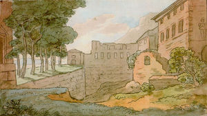 Гете также умел писать картины: Исторический вид Хайдельбергского дворца со стороны Штюкгартена, Германия, акварель Иоганна Вольфганга Гете, 1815. Общественная лицензия/Wikimedia Commons
