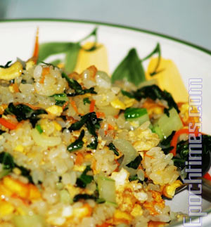 Китайская кухня: рецепт "Жареный рис с овощами по-шанхайски"