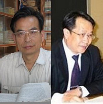Профессор Чжань Цзанин (слева) и адвокат Мо Шаопинь. Фото: Радио «Голос надежды»