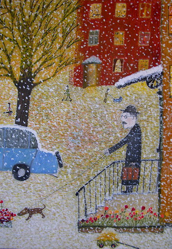 Картина ’Первый снег’ Александра Войцеховского. Фото: Великая Эпоха