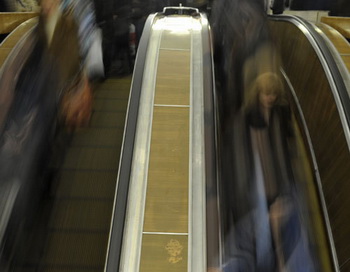 Московское метро в час пик. Фото РИА Новости
