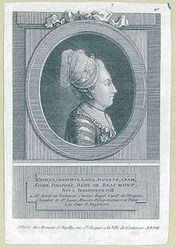 Мадемуазель де Бомон (в женском платье). Фото: ru.wikipedia.org