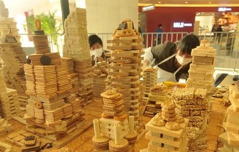 Город из печенья построили в Шанхае