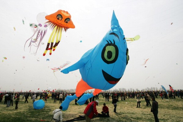 В Китае состоялось открытие международного фестиваля воздушных змеев