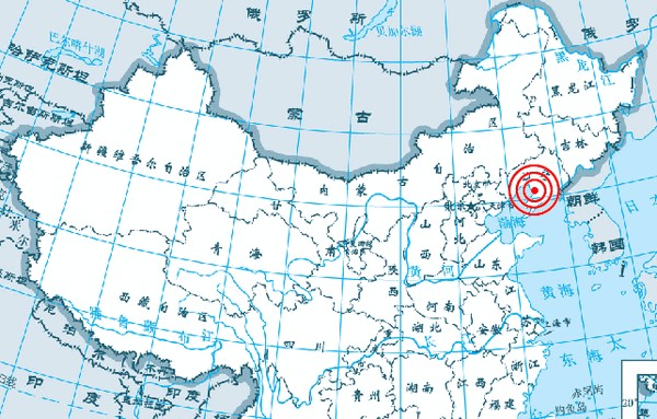 На северо-востоке Китая произошло небольшое землетрясение