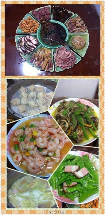 Разнообразие блюд в канун китайского Нового года