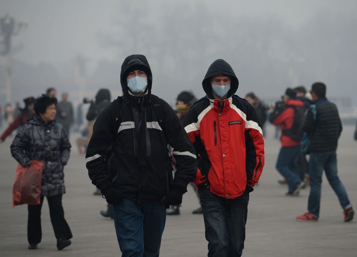 Смог в Пекине. Февраль 2014 года. Фото: STR/AFP/Getty Images
