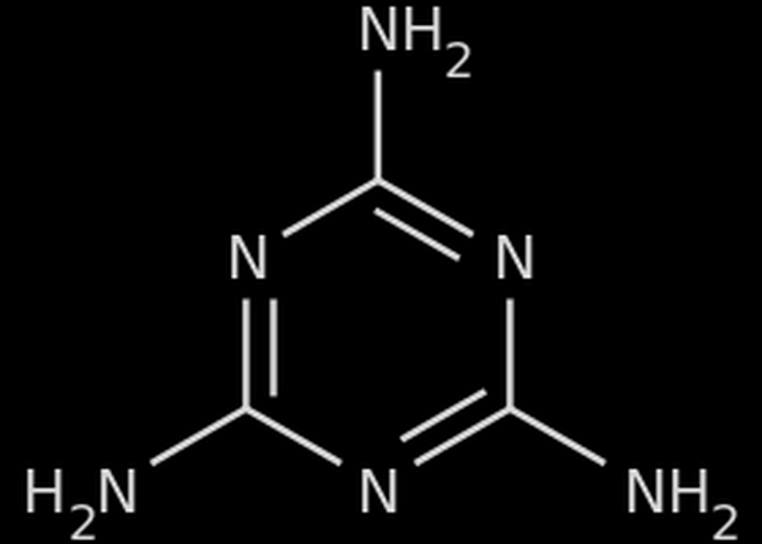 Химическая структура меламина Фото: Wikipedia