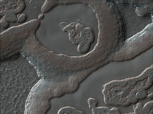 Марс, Южный полюс. Фото: NASA/JPL/University of Arizona