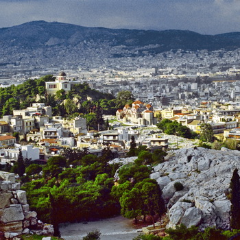 Вид на город Афины. Фото РИА Новости