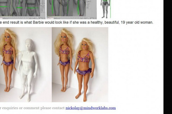 Дизайнер изменил куклу Барби