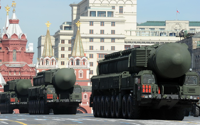 Российская межконтинентальная баллистическая ракета. Фото: YURI KADOBNOV/AFP/Getty Images