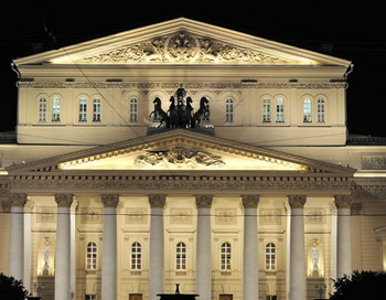 Подсветка Большого театра после реконструкции. Фото РИА Новости