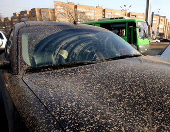 Желтой пылью покрылись дома и машины во Владивостоке из-за песчаных бурь в Монголии