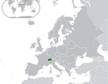 Швейцария на карте Европы. Фото с сайта wikimedia.org