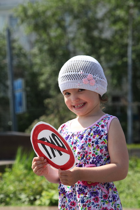 Самая юная участница пикета За Россию без ГМО. Фото предоставлено Общенациональной Ассоциацией Генетической Безопасности