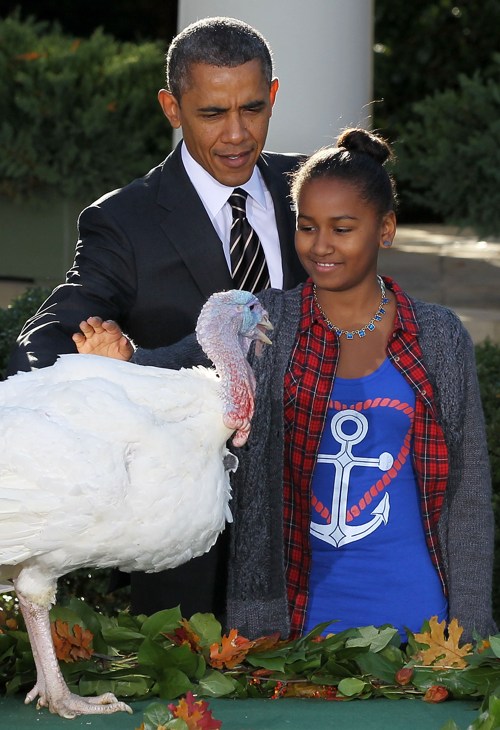 Барак Обама с семьёй отметил День благодарения в Белом доме