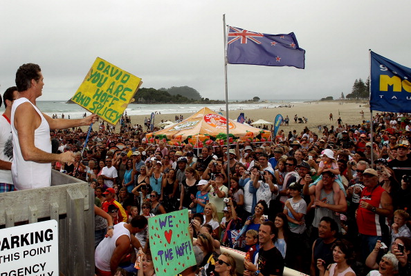 «Спасатель Малибу»  - Дэвид  Хасселхофф вышел на австралийский пляж. Фоторепортаж. Фото: Phil Walter/Getty Images