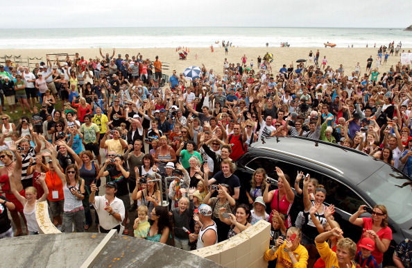 «Спасатель Малибу»  - Дэвид  Хасселхофф вышел на австралийский пляж. Фоторепортаж. Фото: Phil Walter/Getty Images