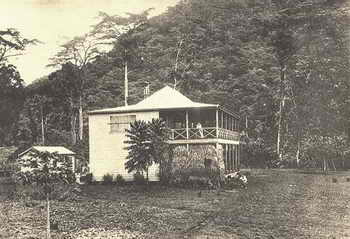Так выглядел дом, когда Стивенсон поселился в нем. Фото: Samoa Tourism