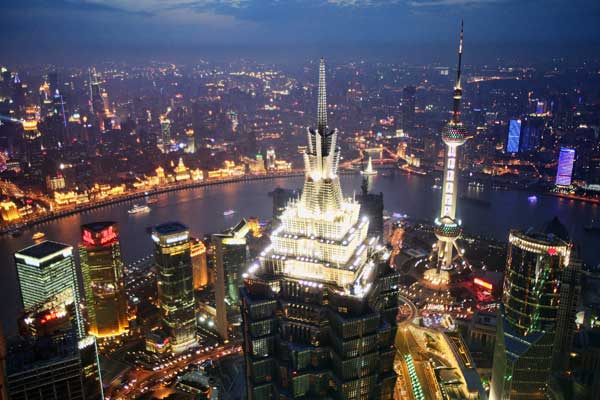 Expo 2010.  Шанхай – место проведения международных выставок.Вид с здания Финансового центра. Фото: Feng Li/Getty Images
