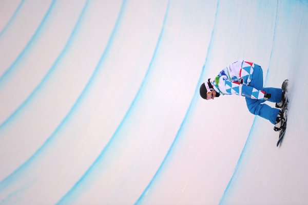 Олимпиада в Ванкувере. На сноуборде в халфпайпе Софи Родригес, сноубордистка из Франции. Фото:MARTIN BUREAU/Getty Images Sport 