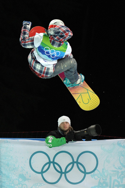 Олимпиада в Ванкувере. Сноубординг.Gretchen Bleiler, США. Фото:ADRIAN DENNIS/Getty Images Sport 