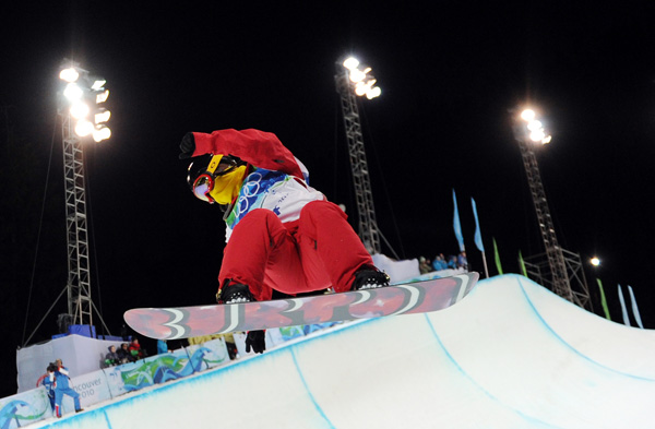 Олимпиада в Ванкувере. Сноубординг.Zhifeng Sun, Китай. Фото:ADRIAN DENNIS/Getty Images Sport 