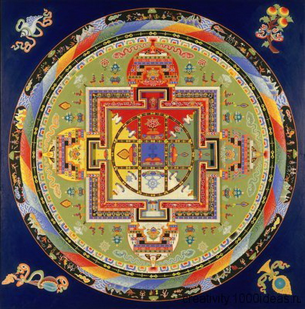 Тибетское искусство песчаных мандал. Фото с сайта: creativity.1000ideas.ru
