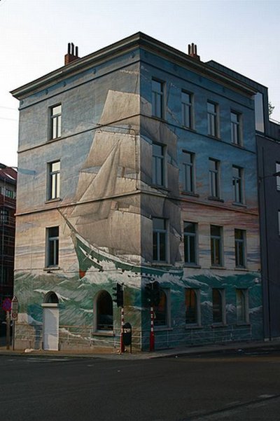 3D рисунки на домах. Фото:copypast.ru