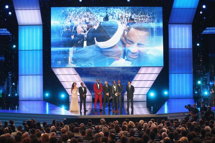 Звёзды прибыли на церемонию вручения спортивных наград в Лос-Анджелес
