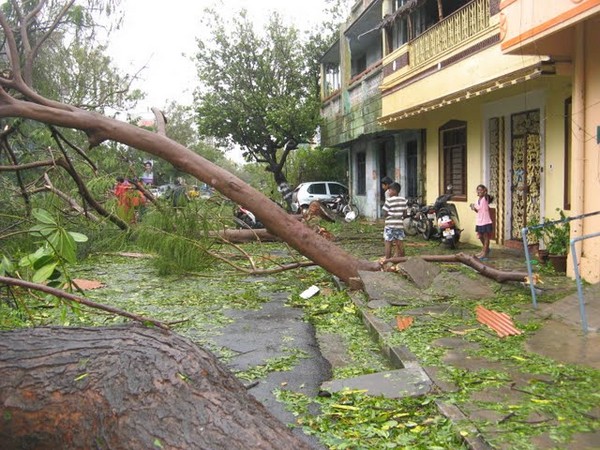 Мощный циклон обрушился на юго-восточное побережье Индии. Фоторепортаж из Пондичери