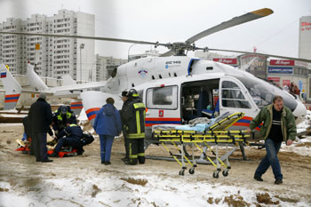 На трассе Москва - Санкт-Петербург будут оказывать медицинскую помощь на вертолетах