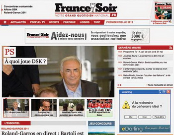 Французская газета France Soir. Фото с сайта francesoir.fr
