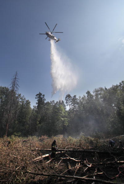 Пожар в «Лосином острове» тушили «Туманом». Фото: Alexey SAZONOV/AFP/Getty Images