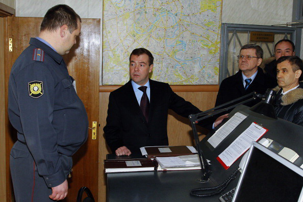 Медведев посетил Киевский вокзал в Москве