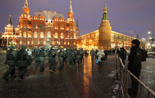 Акция памяти Егора Свиридова в Москве на Манежной площади не состоялась. Фото: Alexey SAZONOV/AFP/Getty Images