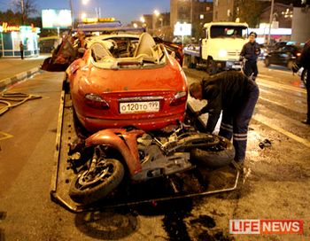 Авария на Рязанском  проспекте в Москве: два человека погибли и шесть — пострадали