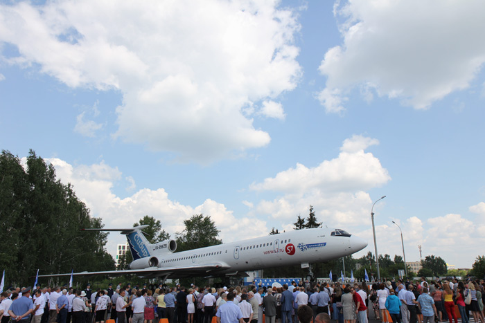 Открытие самолёта-памятника Ту-154 в Новосибирске. Фото: Сергей Кузьмин/Великая Эпоха (The Epoch Times) 
