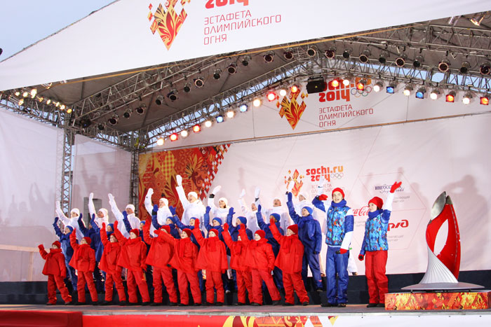 Эстафета Олимпийского огня в Иркутске
