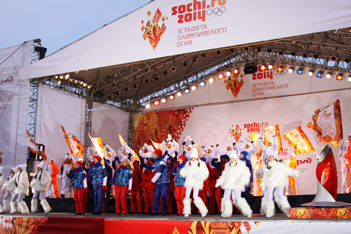 Эстафета Олимпийского огня в Иркутске